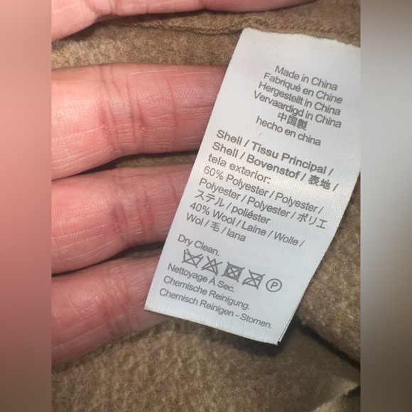 J CREW BOILED WOOL BLEND TOP COAT HEATHER ACORN GUC SIZE 6 - Picture 6 of 7